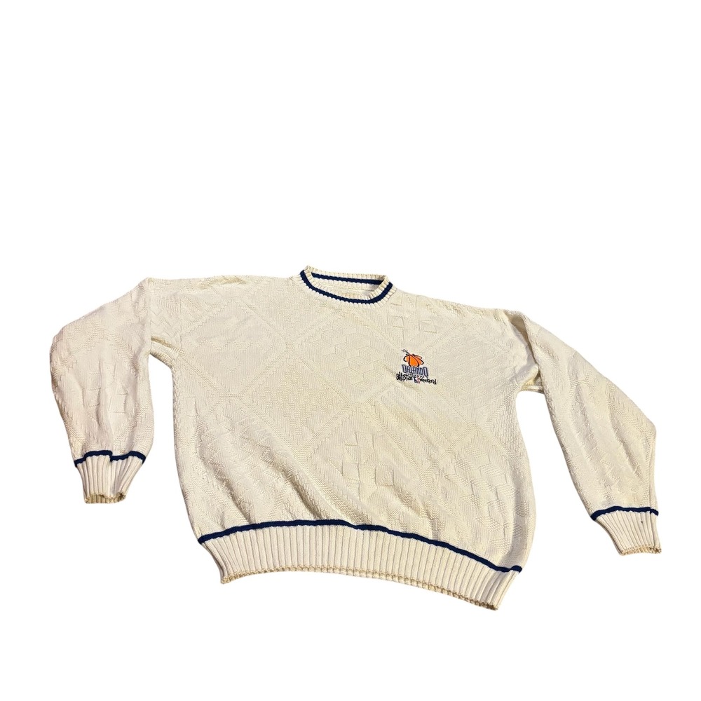 Vintage 1992 NBA All-Star Weekend Orlando Crewneck Sweater Textured‎ Knit